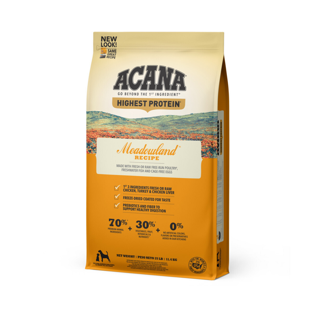ACANA Highest Protein Dry Dog Food Meadowland Recipe