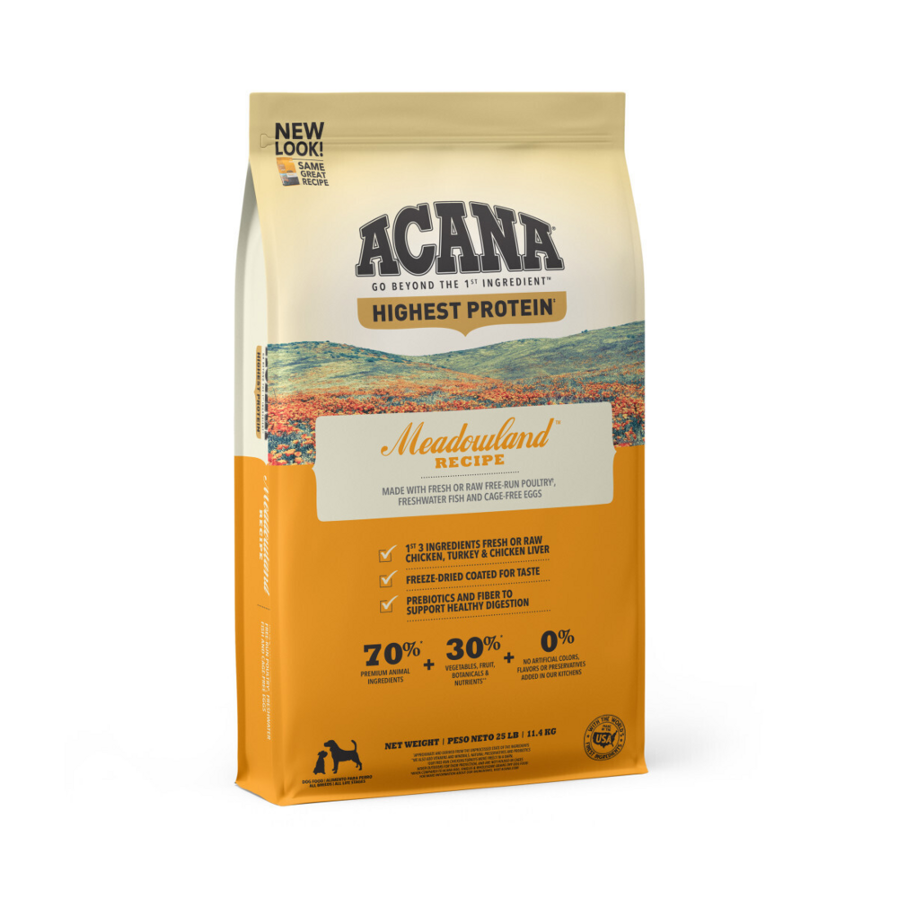 ACANA Highest Protein Dry Dog Food Meadowland Recipe