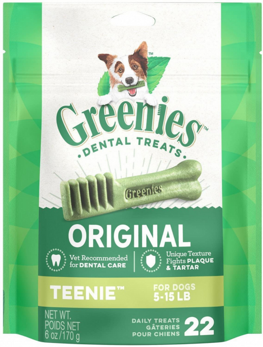 Greenies Adult Natural Dental Dog Treats Teenie Size, Original Flavor