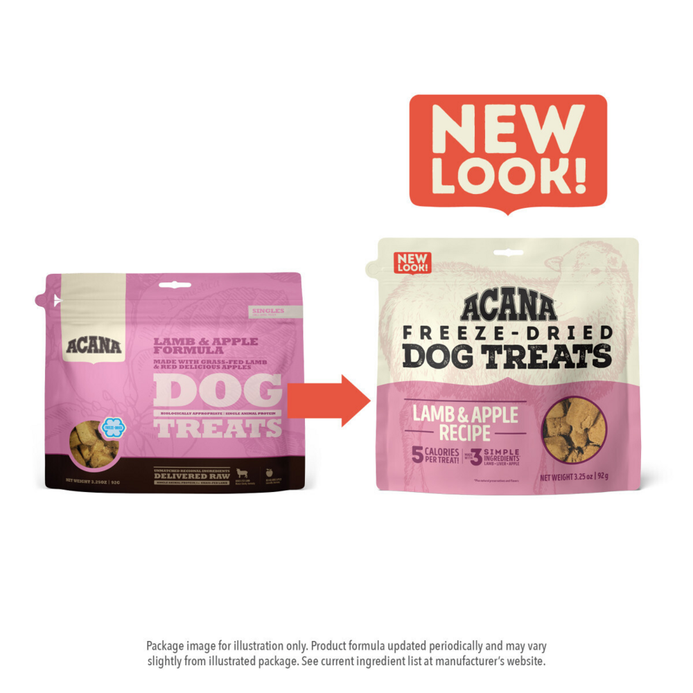 Acana Singles Freeze Dried Dog Treats Grain Free Lamb & Apple Recipe