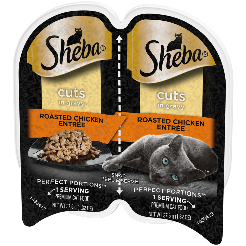 Sheba Perfect Portions Cuts in Gravy Roasted Chicken Entree Wet Cat Food