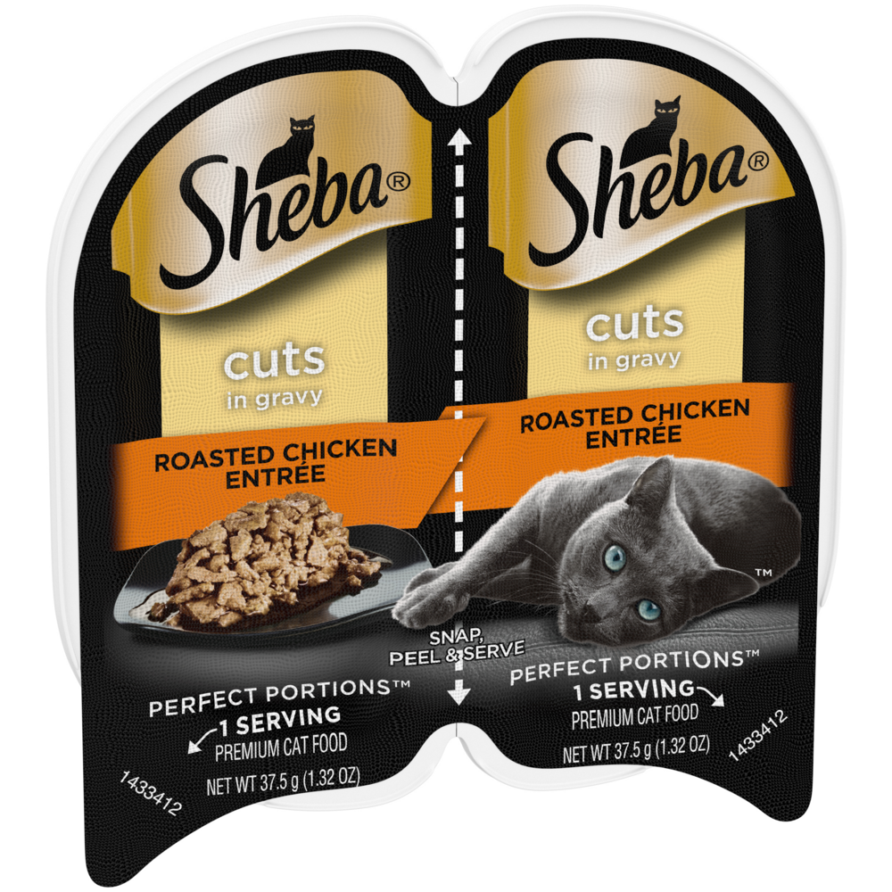 Sheba Perfect Portions Cuts in Gravy Roasted Chicken Entree Wet Cat Food