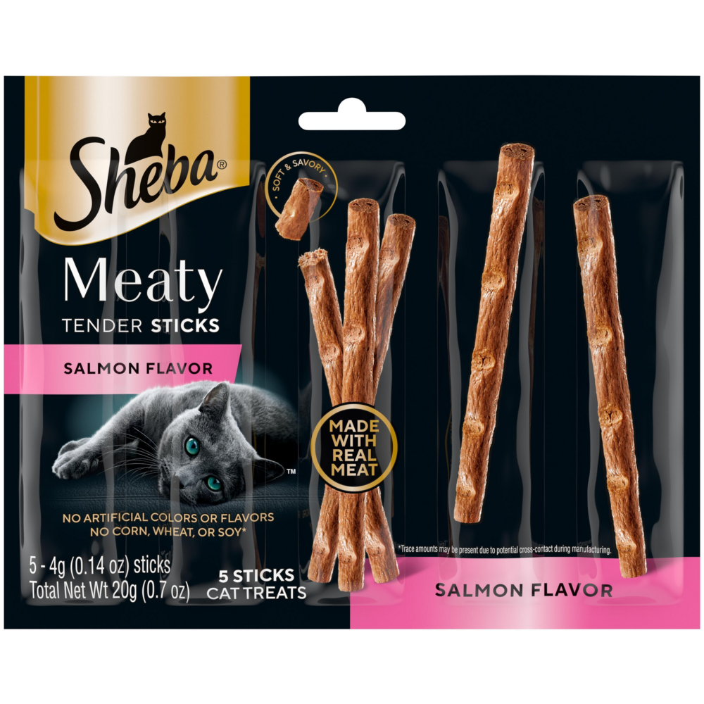 Sheba Grain Free Meaty Tender Sticks with Salmon Cat Treats