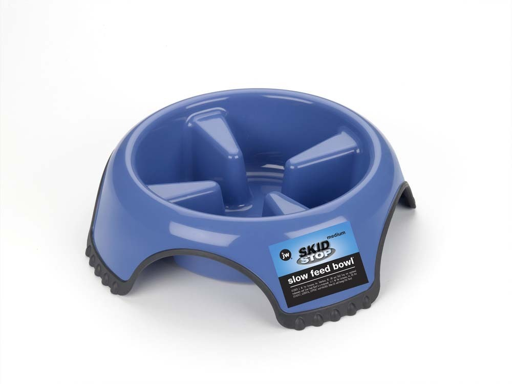 JW Pet Skid Stop Slow Feed Dog Bowls