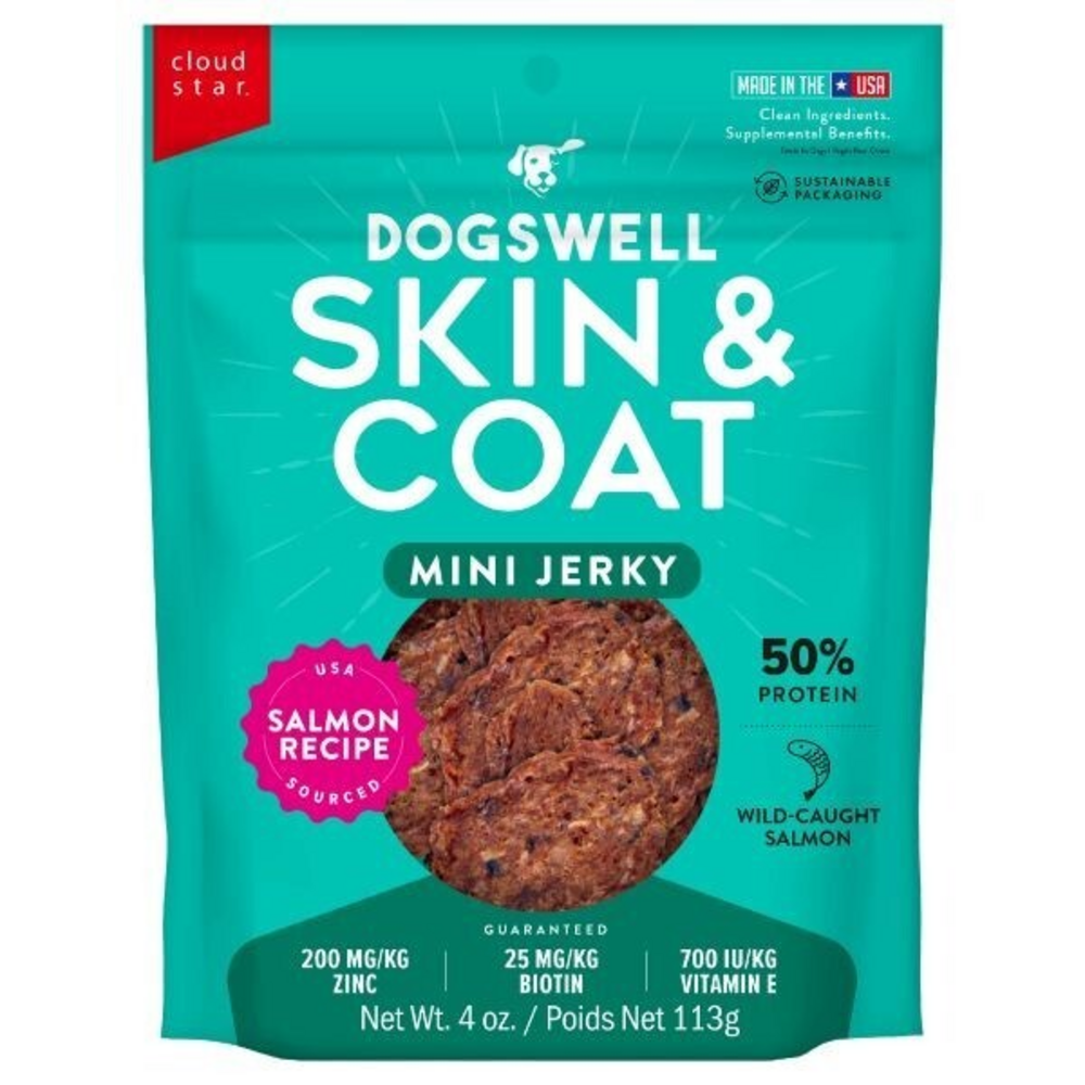 Dogswell Skin & Coat Mini Jerky Salmon Dog Treats