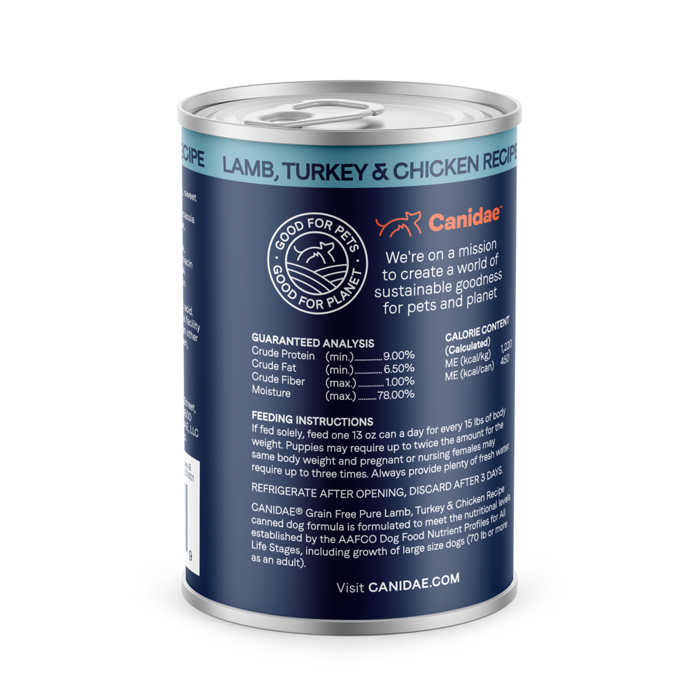 Canidae Pure Wet Dog Food, Lamb, Turkey & Chicken Recipe