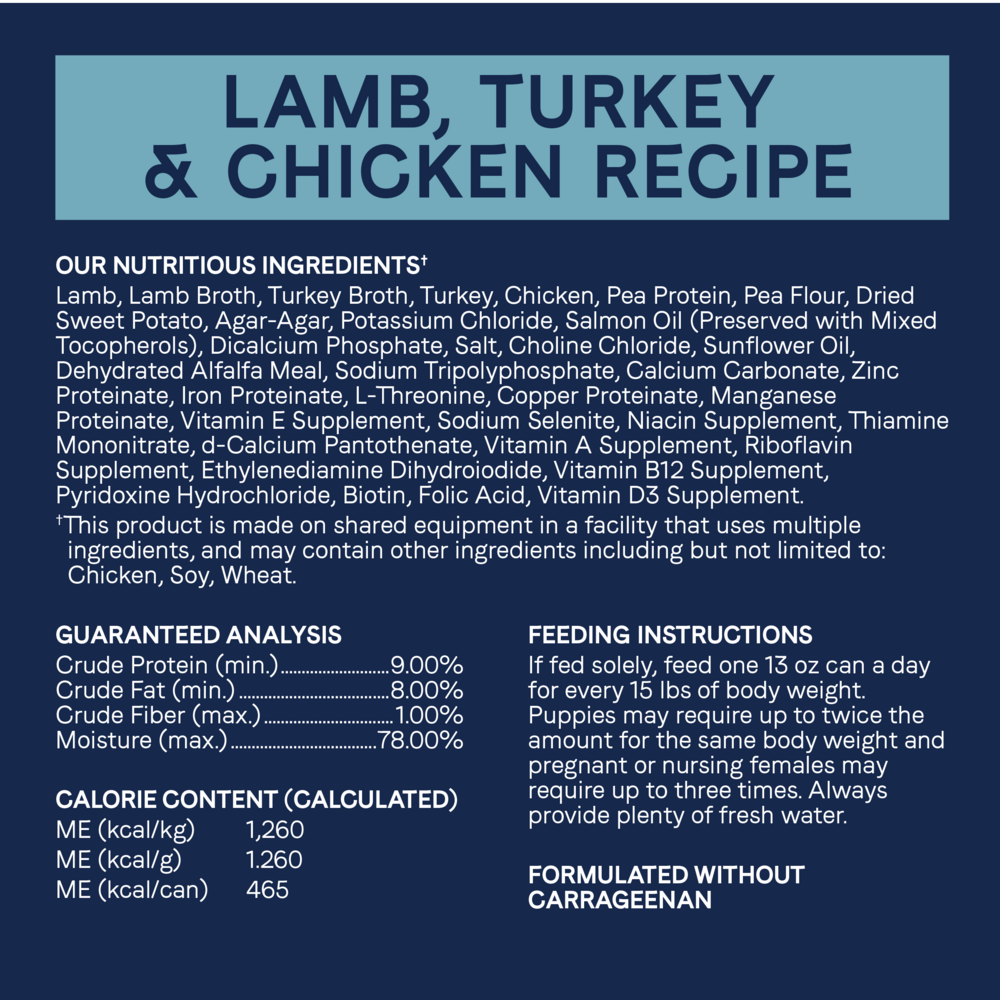 Canidae Pure Wet Dog Food, Lamb, Turkey & Chicken Recipe