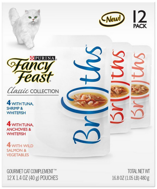 Fancy Feast Classic Broths Variety Pack Wet Cat Food