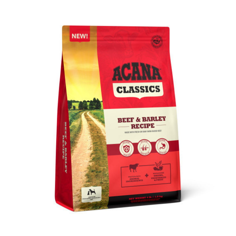 Acana Classics Beef and Barley Recipe, Dry Dog Food