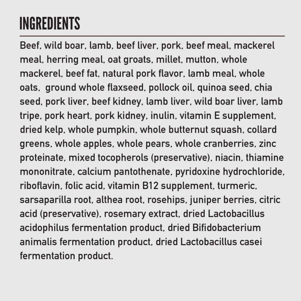 Orijen Amazing Grains Regional Red Dry Dog Food Beef, Boar, Lamb, Pork & Fish