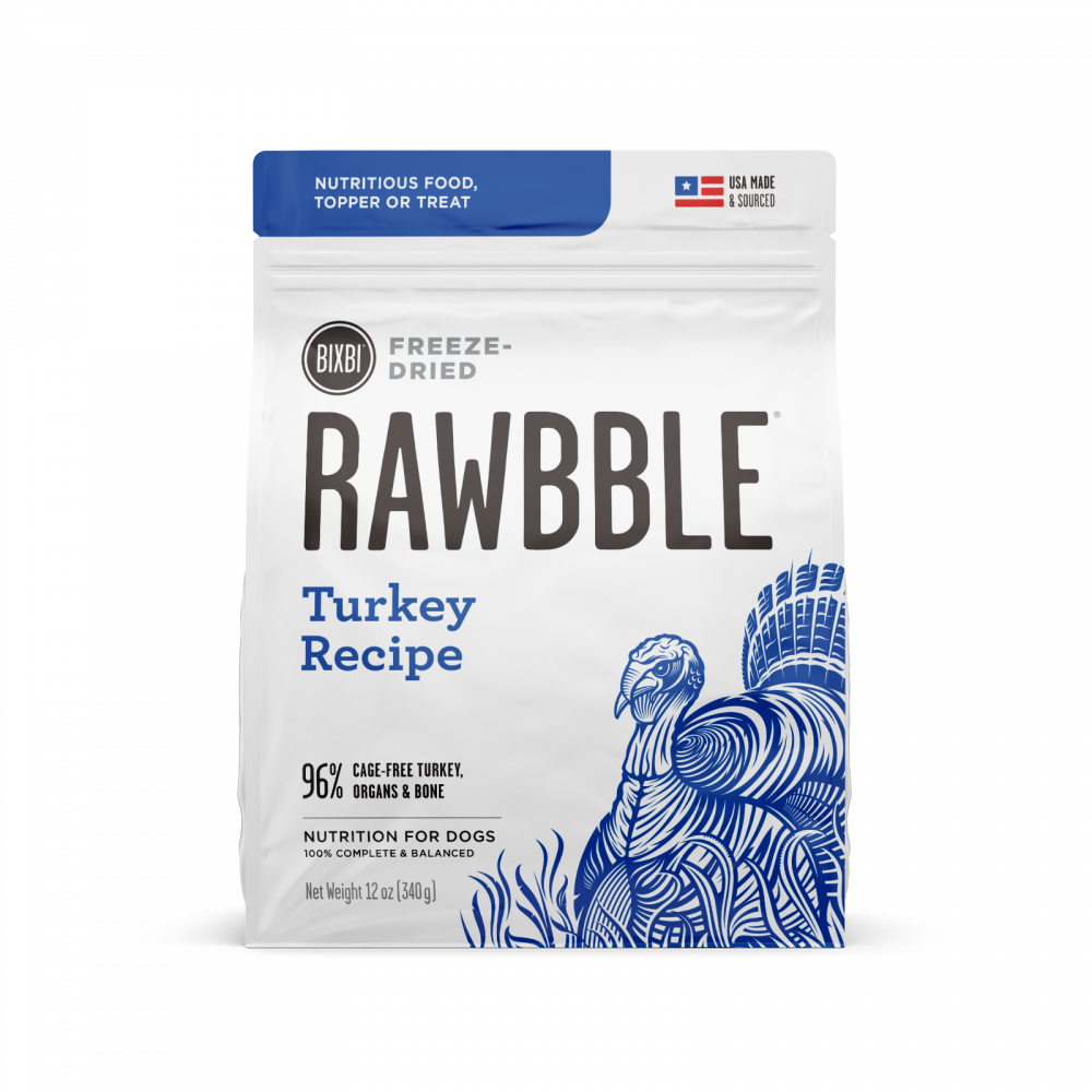 Bixbi Rawbble Freeze Dried Turkey Dog Food
