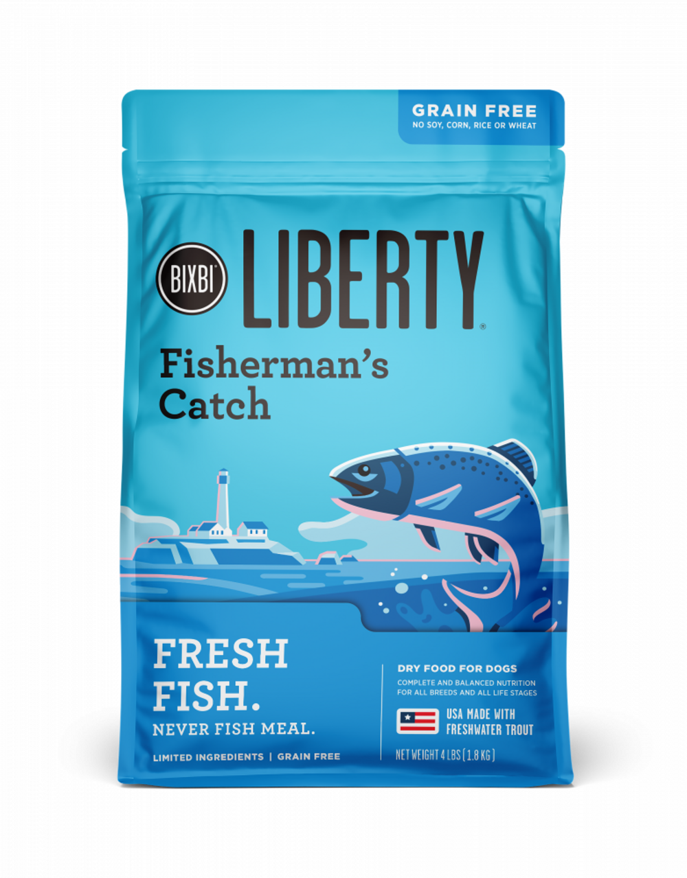 Bixbi Liberty Fisherman's Catch Kibble Dry Dog Food