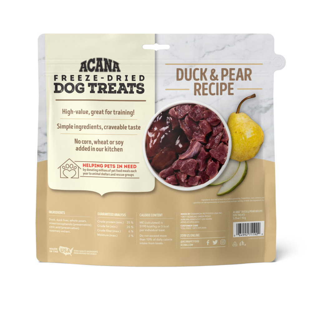ACANA Singles Grain Free Limited Ingredient Diet Duck & Pear Formula Dog Treats