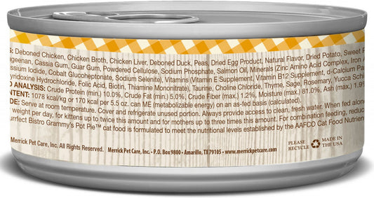 Merrick Purrfect Bistro Grammy's Pot Pie Grain Free Canned Cat Food