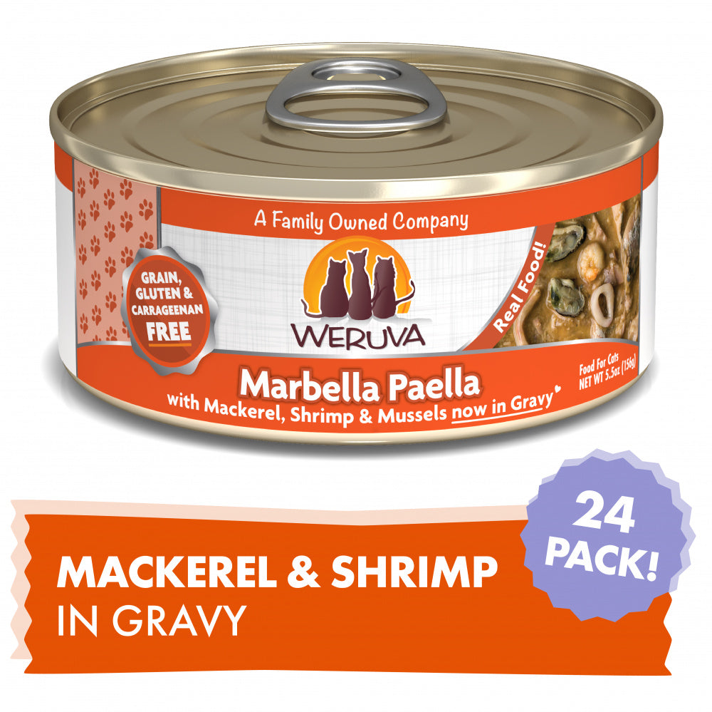 Weruva Marbella Paella With Calamari  Shrimp and Mussels Canned Cat Food