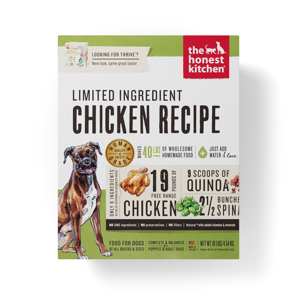 The Honest Kitchen Limited Ingredient Chicken Recipe Dehydrated Dog Food