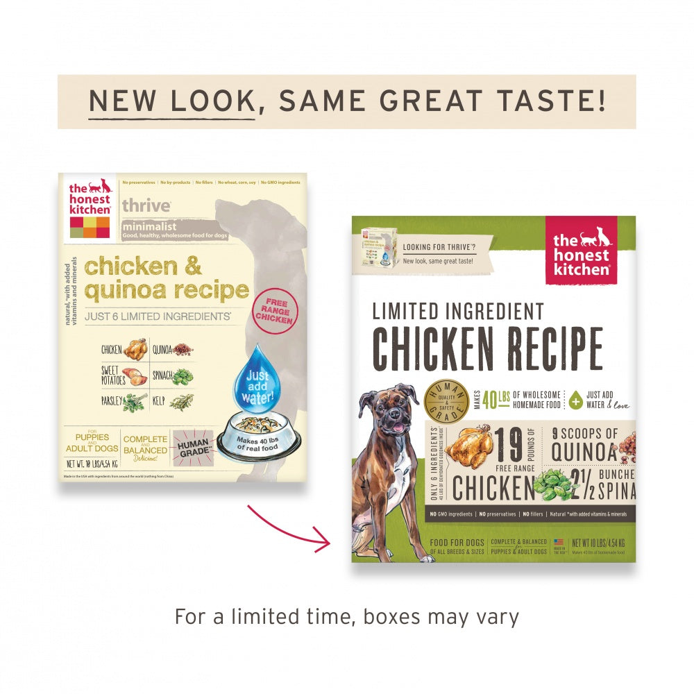 The Honest Kitchen Limited Ingredient Chicken Recipe Dehydrated Dog Food