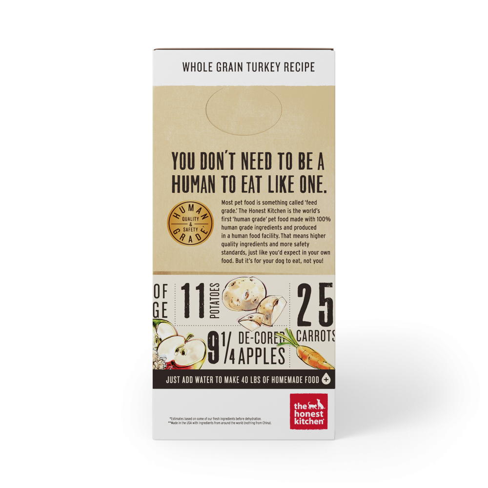 The Honest Kitchen Whole Grain Turkey Recipe Dehydrated Dog Food