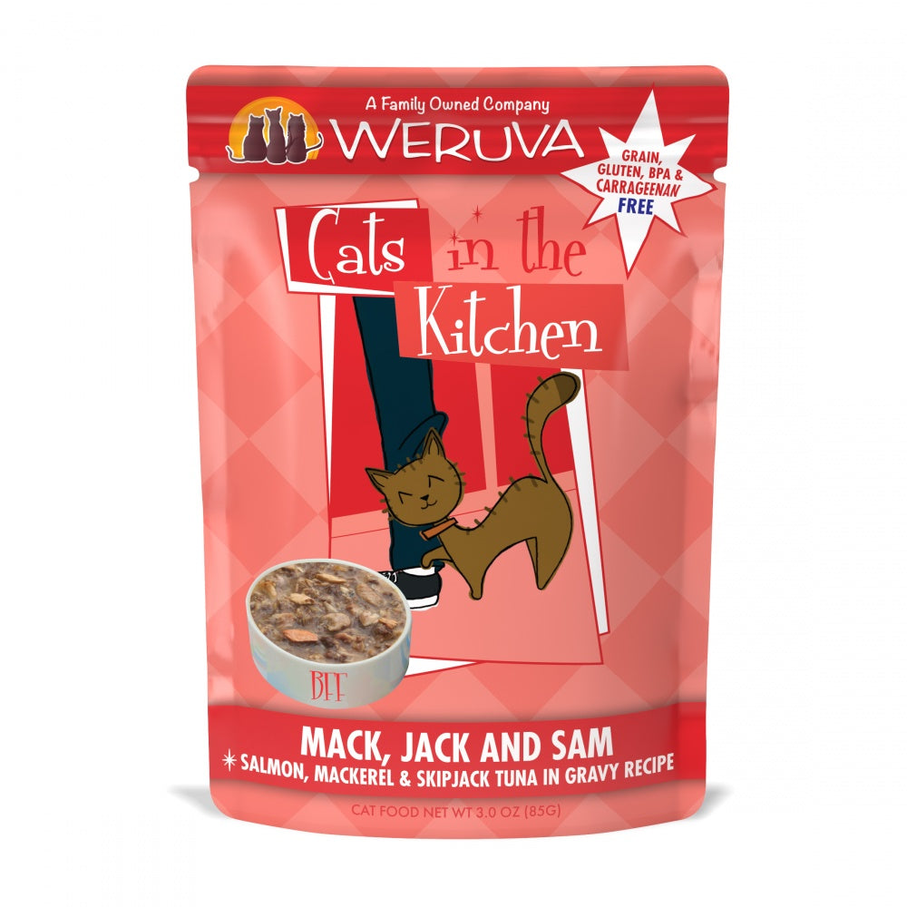 Weruva Cats In the Kitchen Mack Jack and Sam Cat Pouches Wet Cat Food