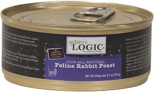 Nature's Logic Feline Rabbit Dinner Feast Canned Cat Food