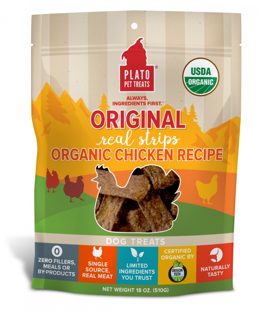 Plato Organic Chicken Strips Dog Treats