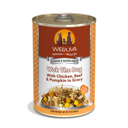 Weruva Wok The Dog with Chicken, Beef & Pumpkin in Gravy Canned Dog Food