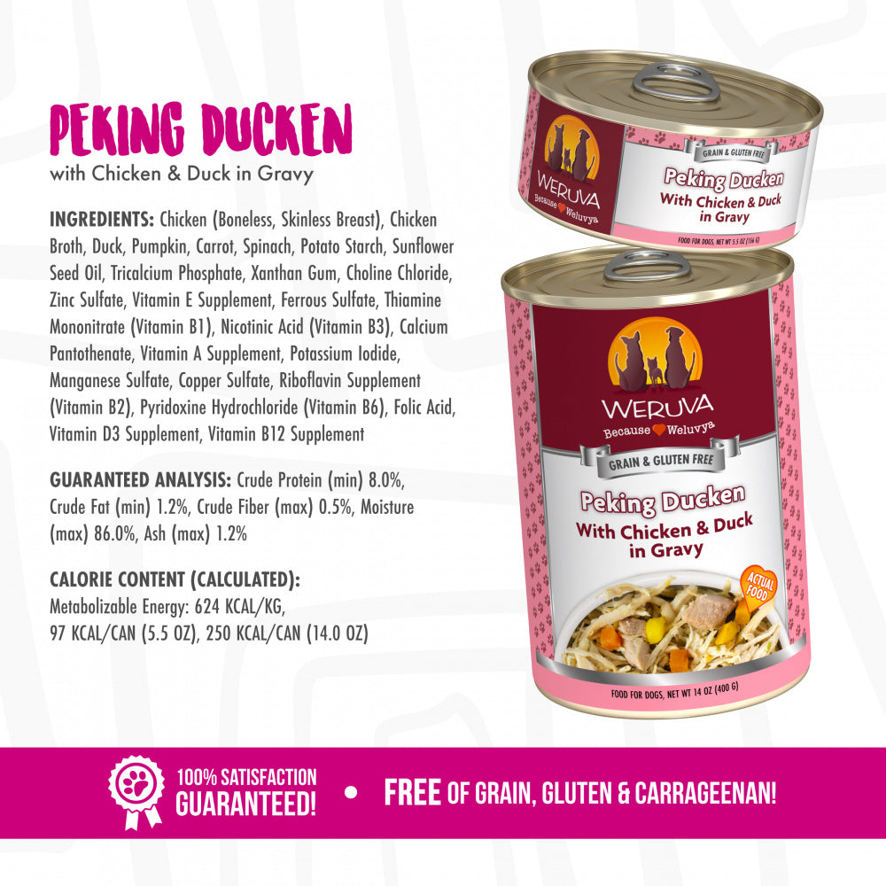 Weruva Peking Ducken with Chicken & Duck in Gravy Canned Dog Food