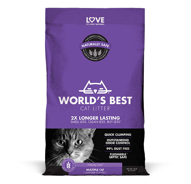 World's Best Lavender Scented Multiple Cat Clumping Formula Cat Litter