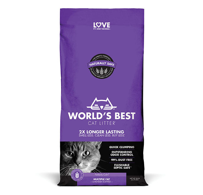 World's Best Lavender Scented Multiple Cat Clumping Formula Cat Litter