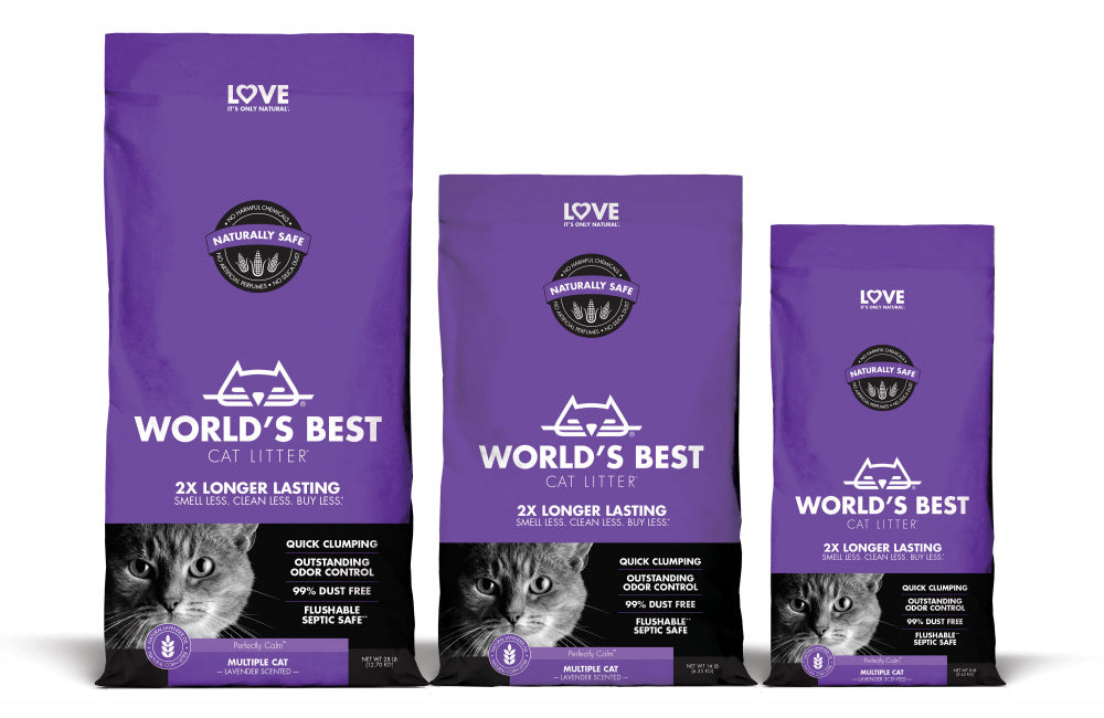 World's Best Lavender Scented Multiple Cat Clumping Formula Cat Litter