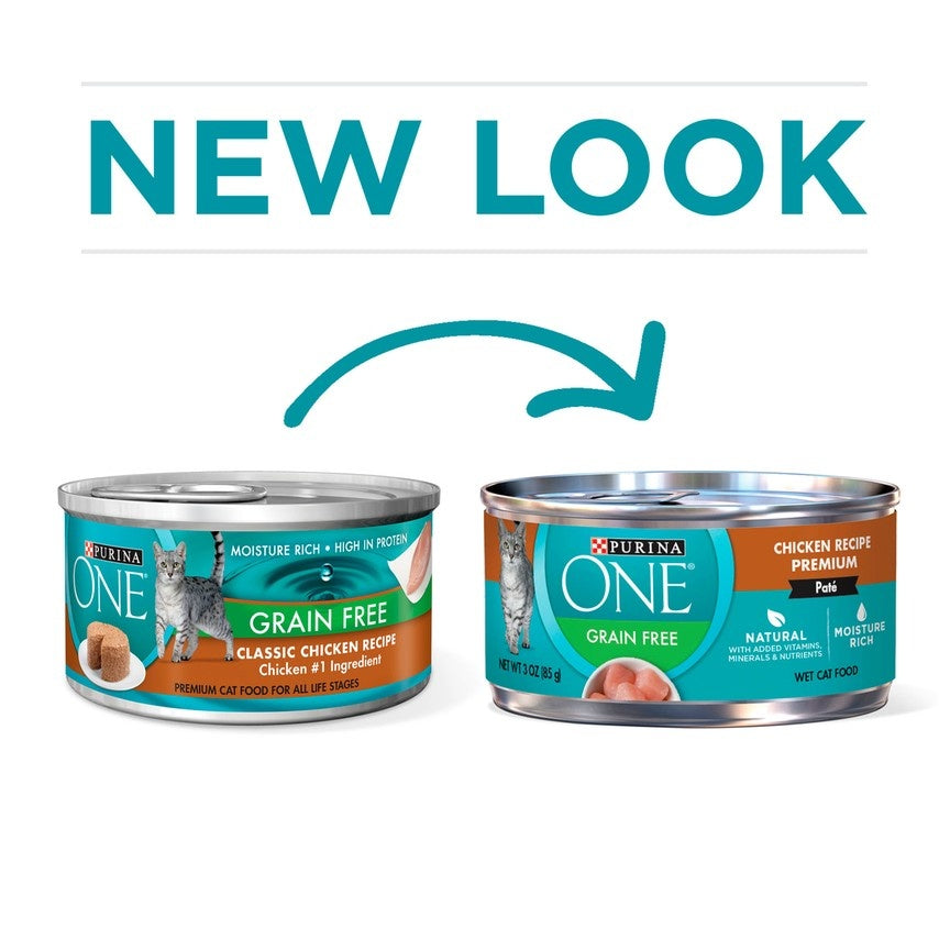 Purina ONE Grain Free Pate Chicken Canned Cat Food