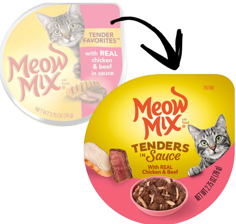 Meow Mix Tender Favorites Real Chicken and Beef in Gravy Cat Food Cups