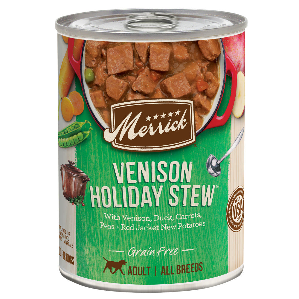 Merrick Grain Free Venison Holiday Stew Canned Dog Food