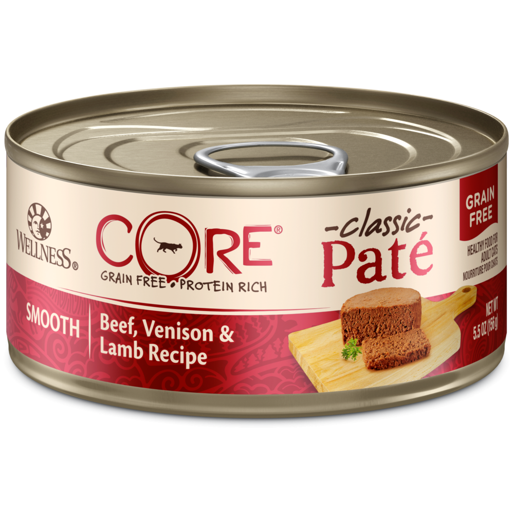 Wellness CORE Natural Grain Free Beef, Venison and Lamb Smooth Pate Wet Canned Cat Food