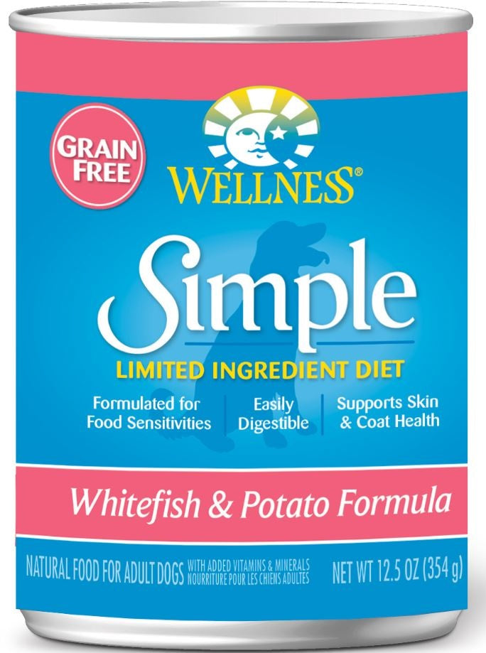 Wellness Simple Natural Limited Ingredient Diet Whitefish and Potato Recipe Wet Canned Dog Food