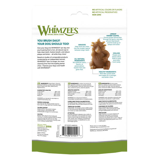 Whimzees Hedgehog Dental Chew Dog Treats