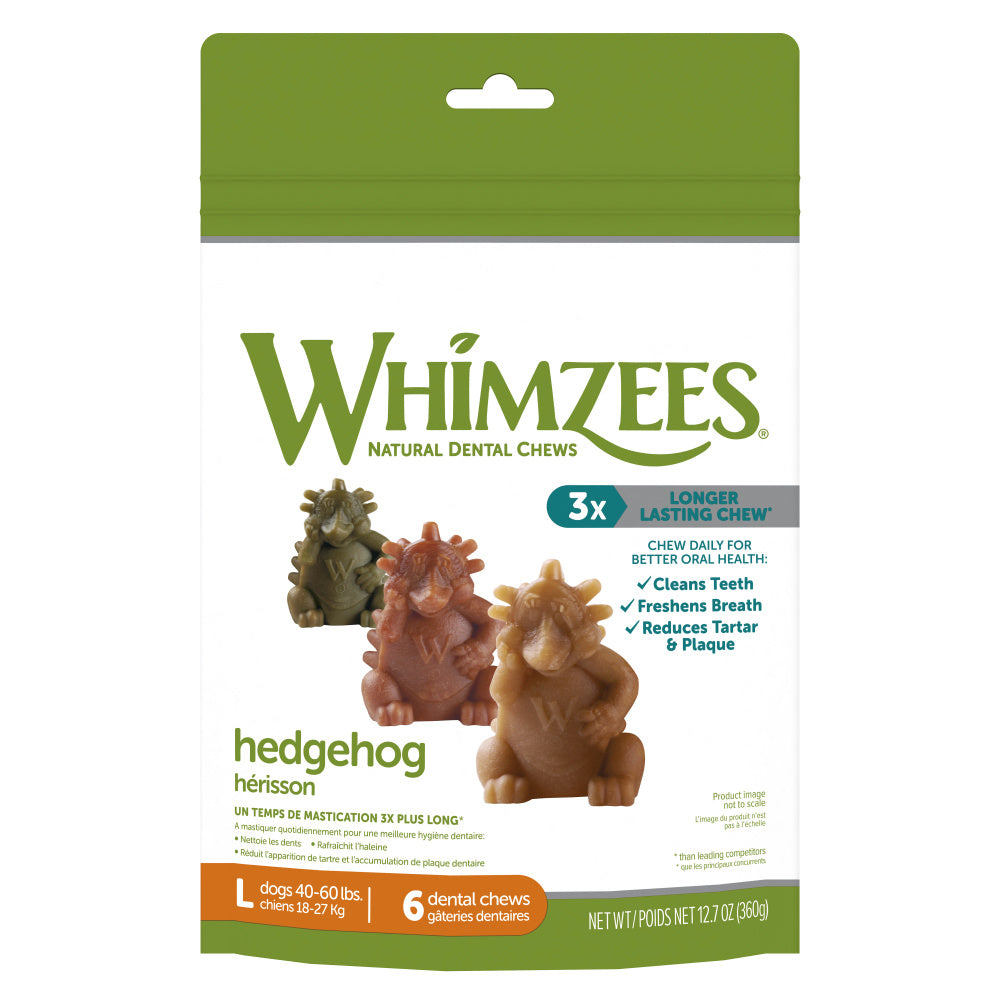 Whimzees Hedgehog Dental Chew Dog Treats