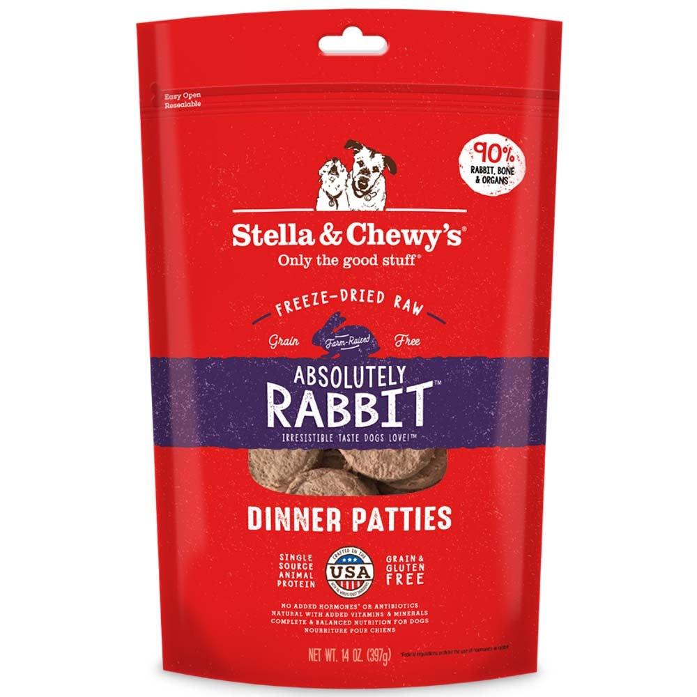 Stella & Chewy's Absolutely Rabbit Grain Free Dinner Patties Freeze Dried Raw Dog Food