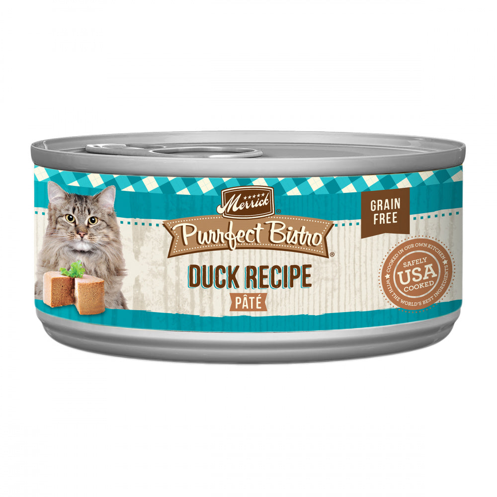 Merrick Purrfect Bistro Grain Free Wet Cat Food Duck Recipe Pate