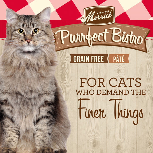 Merrick Purrfect Bistro Grain Free Wet Cat Food Beef Recipe Pate