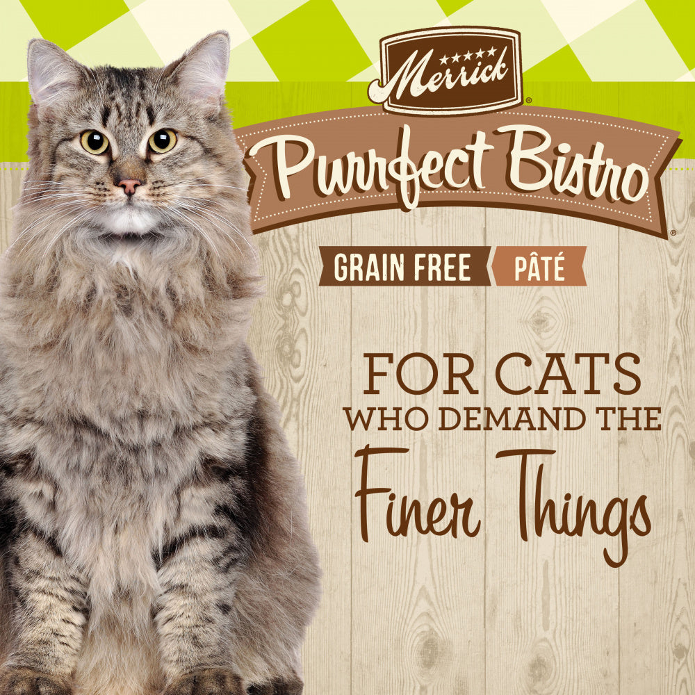 Merrick Purrfect Bistro Grain Free Wet Cat Food Turkey Recipe Pate