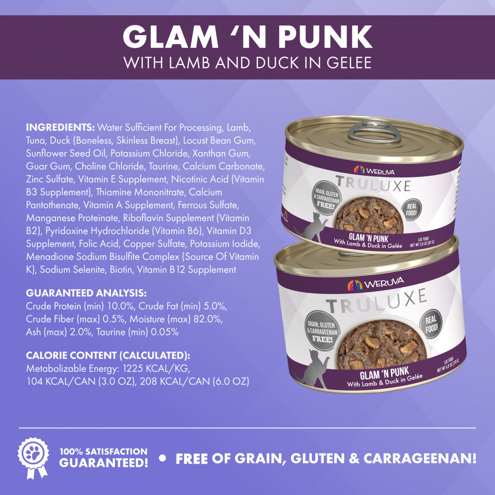 Weruva TRULUXE Glam N Punk with Lamb & Duck Canned Cat Food