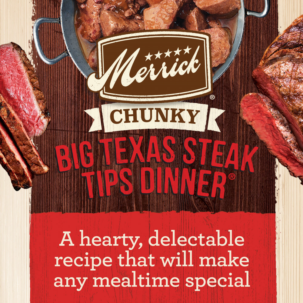 Merrick Grain Free Big Texas Steak Tips Dinner Canned Dog Food