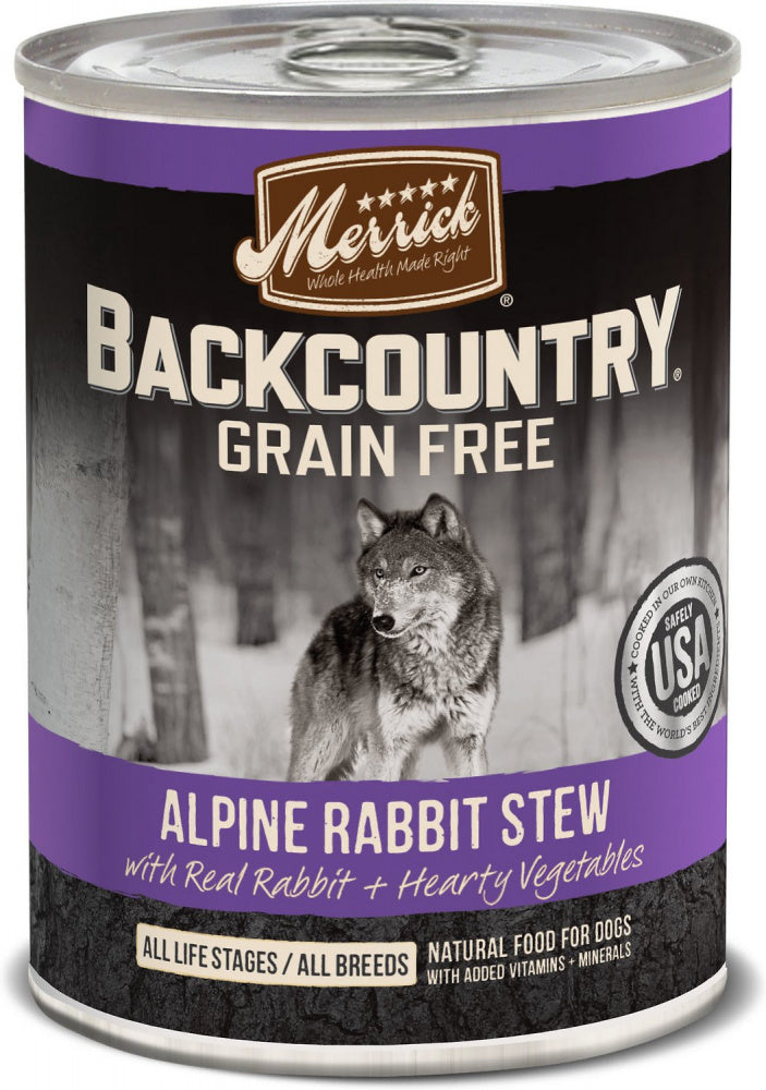 Merrick Backcountry Grain Free Alpine Rabbit Stew Canned Dog Food