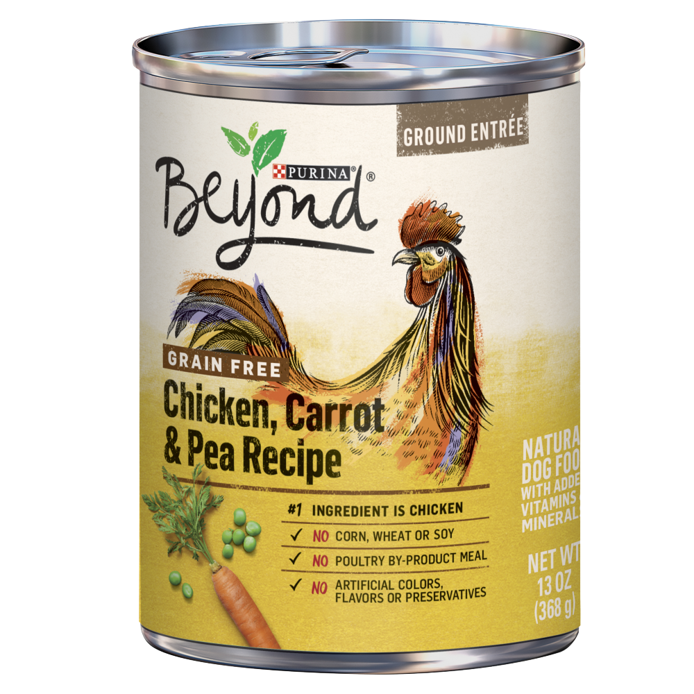 Purina Beyond Ground Entree Grain Free Chicken, Carrot, and Pea Recipe Canned Dog Food