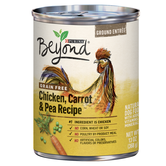 Purina Beyond Ground Entree Grain Free Chicken, Carrot, and Pea Recipe Canned Dog Food