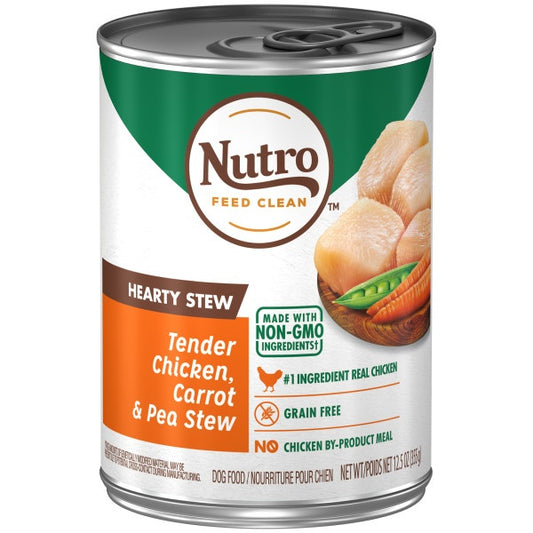 Nutro Hearty Stew Tender Chicken, Carrot & Pea Stew Cuts in Gravy Adult Canned Dog Food