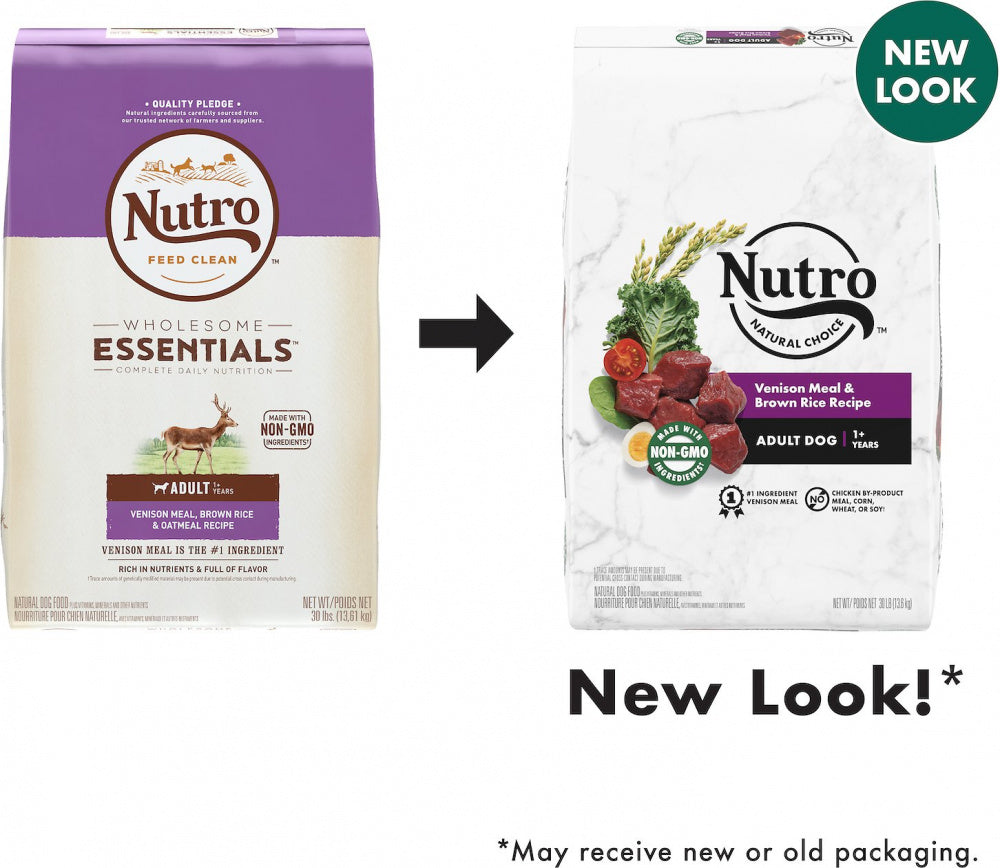 Nutro Wholesome Essentials Adult Venison Meal, Brown Rice and Oatmeal Dry Dog Food