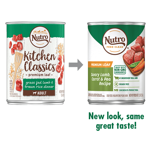 Nutro Premium Loaf Grain Free Savory Lamb, Carrot & Pea Adult Canned Dog Food