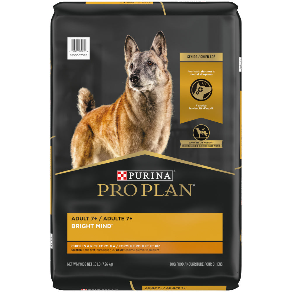 Purina Pro Plan Bright Mind Adult 7plus Chicken & Rice Formula Dry Dog Food